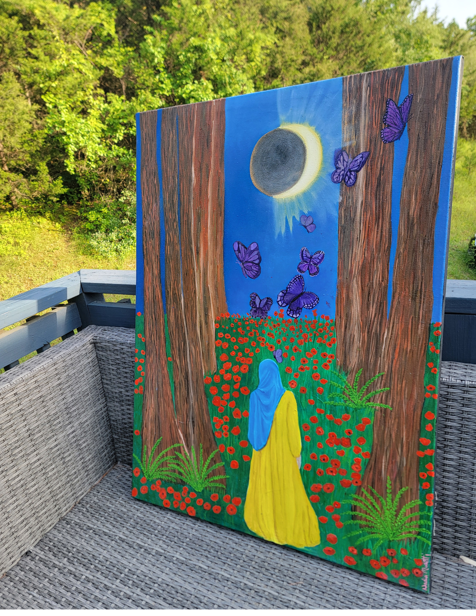 Original oil panting "From darkness to light"